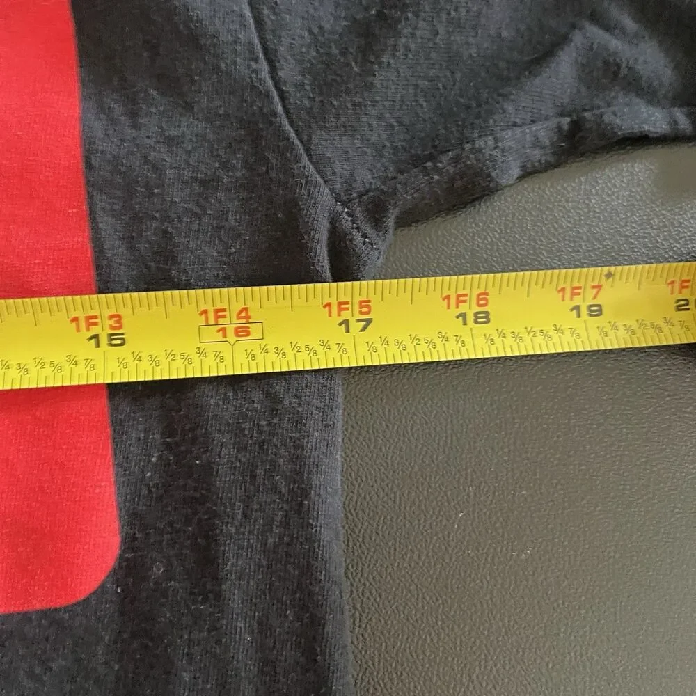 Mario Kart  Mens Long Sleeve Crew Neck Black Checkered Sleeve T Shirt SZ S - Picture 5 of 6